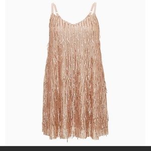 Gold Sequin Fringe Torrid Cocktail Dress